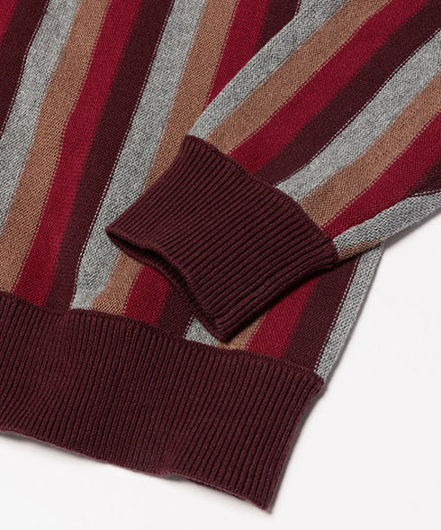 MR.OLIVE7G GARTER STITCHING KNIT / MULTI STRIPE CARDIGAN ミスターオリーブ/7G ガーターニット / マルチストライプ カーディガン